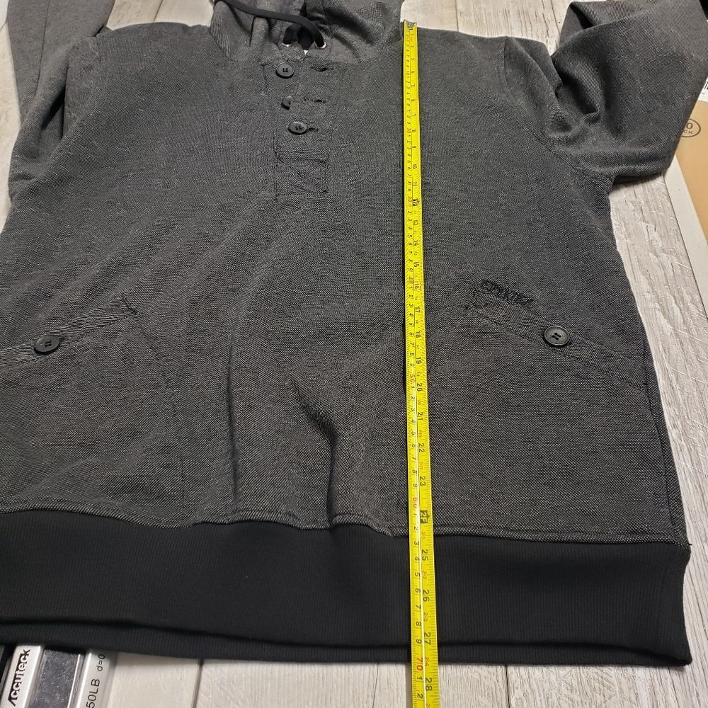 Ezekiel Henley Pullover Hoodie Sweatshirt Sweater Mens Gray Size XL - Picture 4 of 15